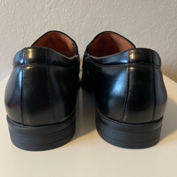 Stacy Adams, Mens Black Pierce Moe Toe Slip On Penny Loafer, Size 14M Excellent - Picture 6 of 11